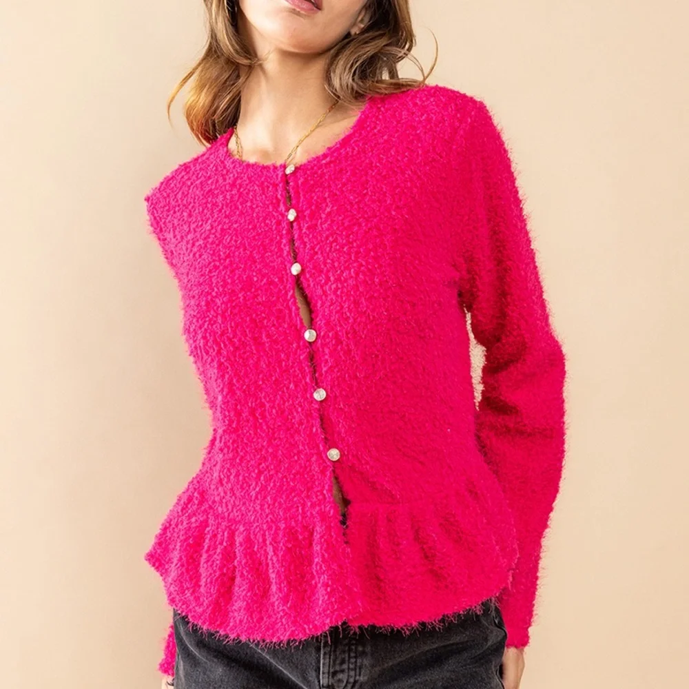 35 Boho Chic Fuzzy Knit Open Front Cardigan - Picture 2 of 5